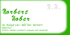 norbert wober business card